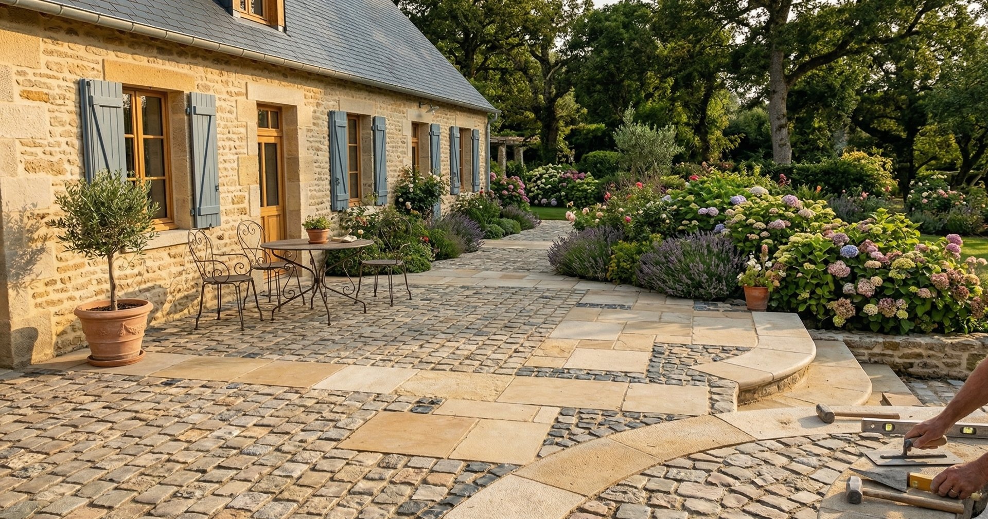 Terrasse pavée Le Havre